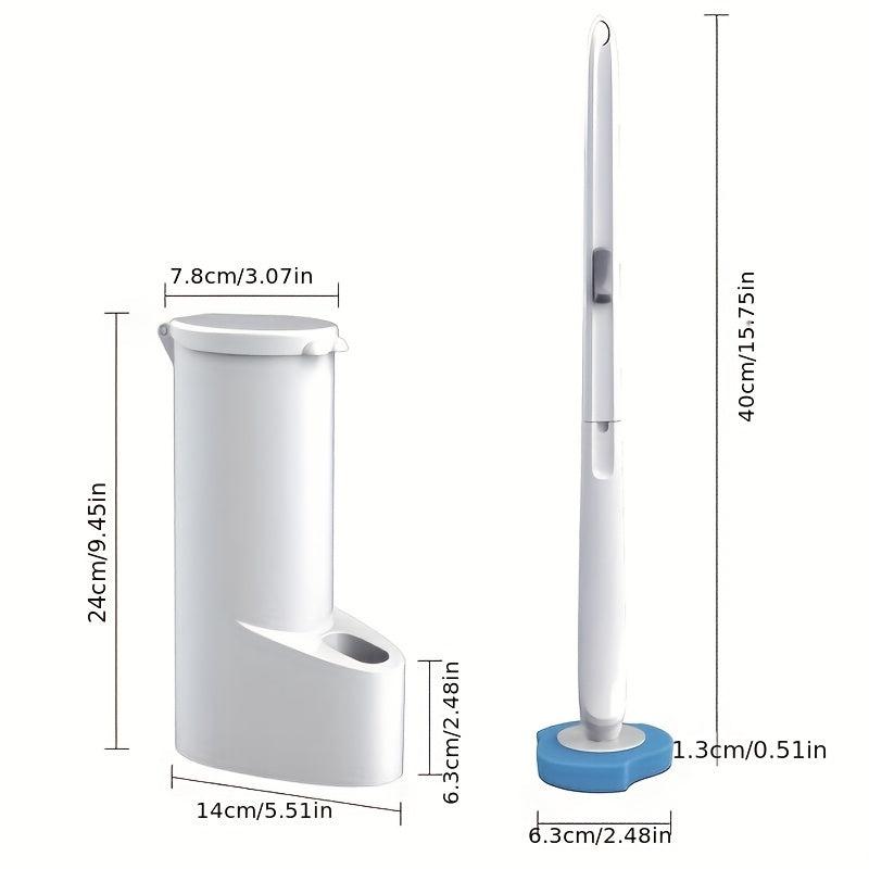 Disposable Toilet Brush Set with Replaceable Brush Heads