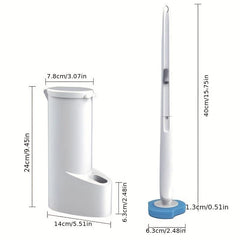 Disposable Toilet Brush Set with Replaceable Brush Heads