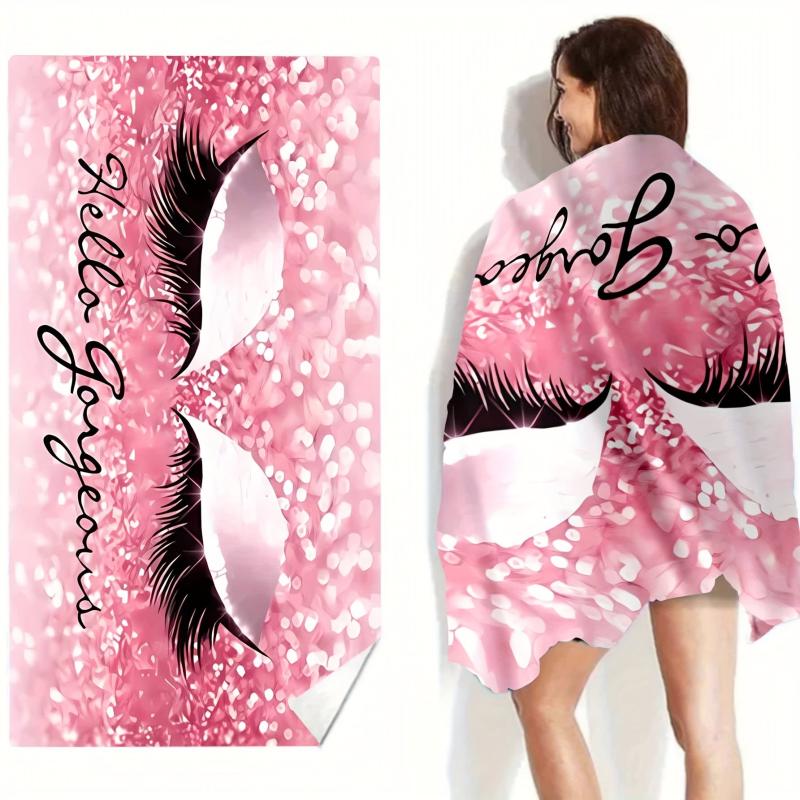 Colorful Eyelashes XL Beach Towel Lightweight Quick Dry Water Absorbent