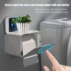 Automatic Tissue Storage Box Wall Mounted Toilet Roll Paper Holder