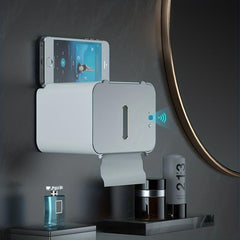 Automatic Tissue Storage Box Wall Mounted Toilet Roll Paper Holder