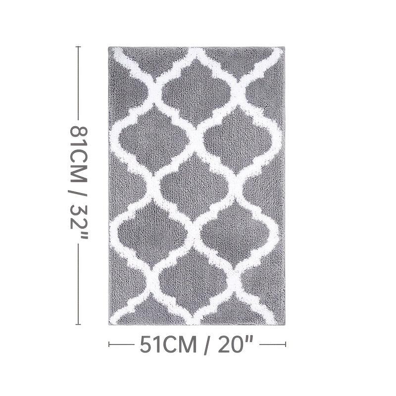 2pcs Microfiber Bathroom Rugs Set Non Slip Shaggy Bath Mat and Toilet Rug