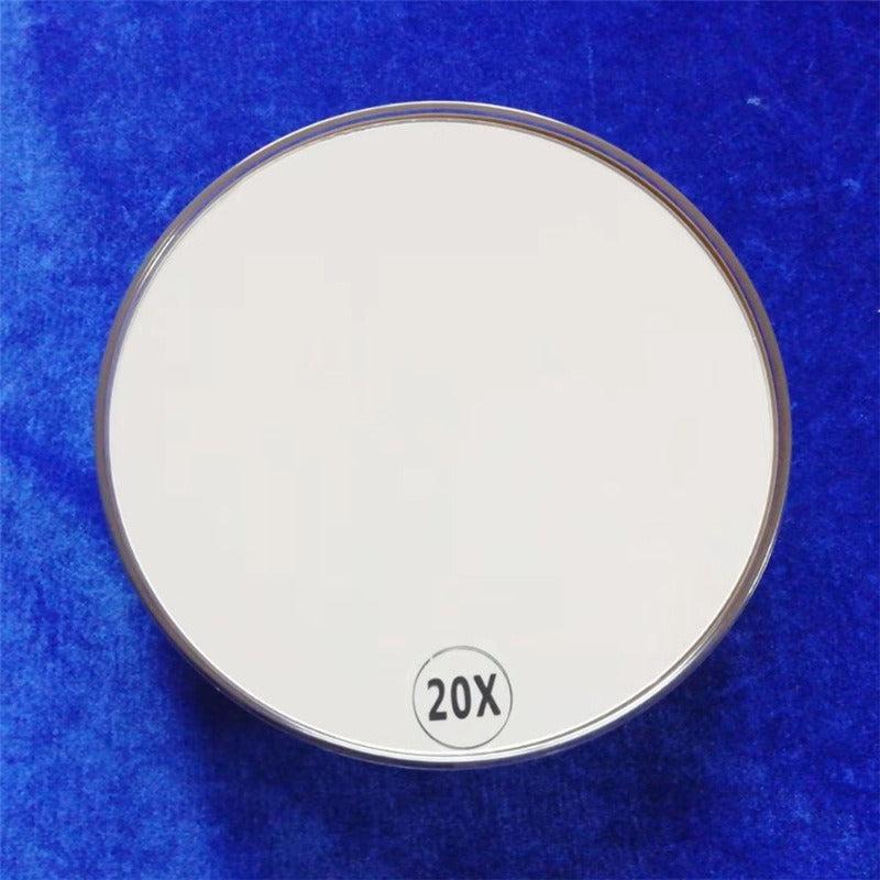 20x Magnifying Makeup Mirror 3 Suction Cups Round Magnification Cosmetics