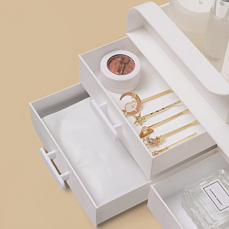 Drawer Type Cosmetic Storage Box Jewelry Finishing Box Desktop Plastic