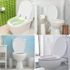 8 Pairs Washable Toilet Seat Cover Pads Bathroom Warmer Cushion Pad