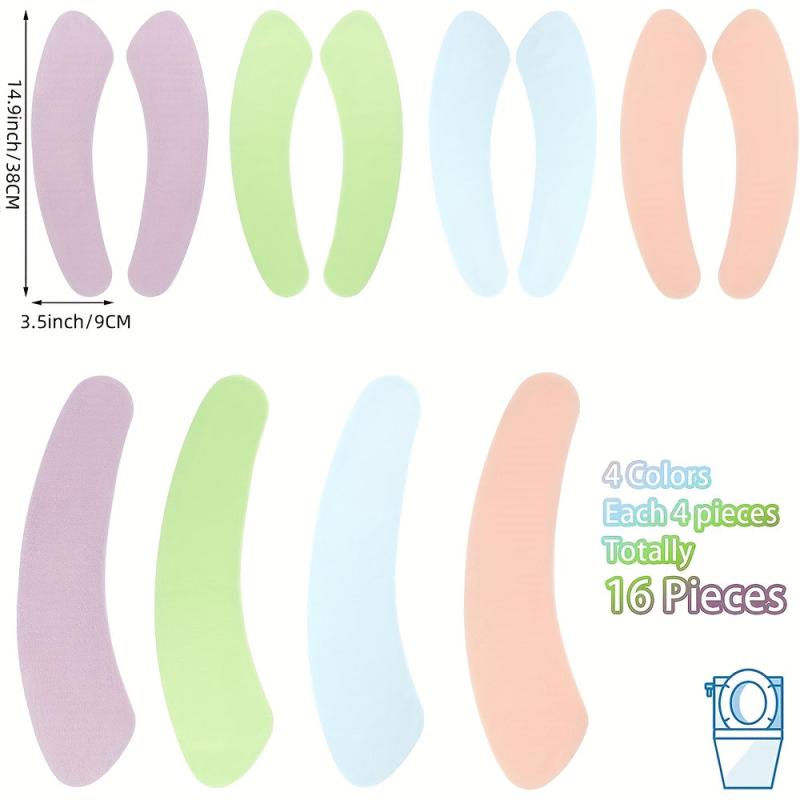 8 Pairs Washable Toilet Seat Cover Pads Bathroom Warmer Cushion Pad