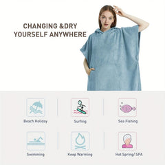Women's Beach Towel Poncho Lightweight Quick Drying Bath Towel