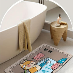 1pc Diatom Mud Absorbent Mat Toilet Bathroom Floor Mat