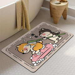 1pc Diatom Mud Absorbent Mat Toilet Bathroom Floor Mat