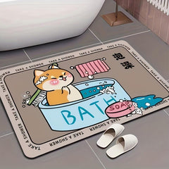 1pc Diatom Mud Absorbent Mat Toilet Bathroom Floor Mat