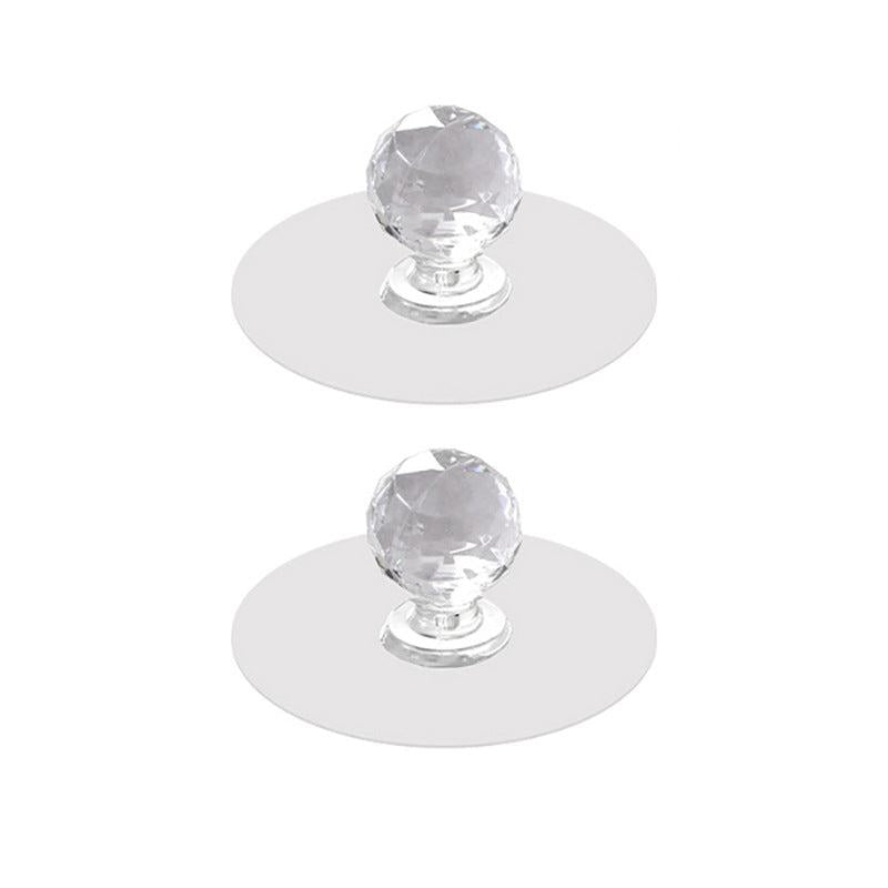 2pcs Invisible Self-adhesive Knobs for Sliding Cabinet & Drawer Doors