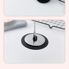 Bathroom Rubber Seal Plug With Chain Toilet Deodorant Drain Sewer Plug