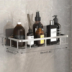 2pcs Wall Mounted Bathroom Storage Rack Stainless Steel Bathroom Tray