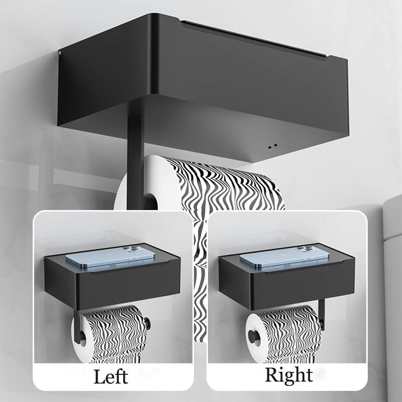 Toilet Paper Holder with Wipes Dispenser Wall Mounted