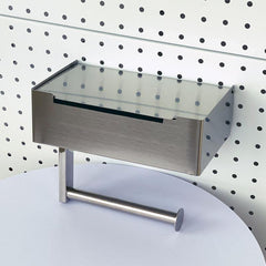 Toilet Paper Holder with Wipes Dispenser Wall Mounted