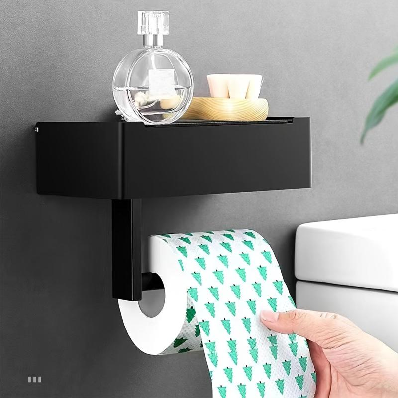 Toilet Paper Holder with Wipes Dispenser Wall Mounted