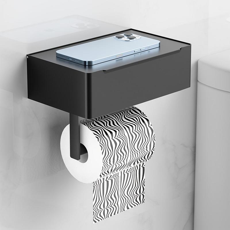 Toilet Paper Holder with Wipes Dispenser Wall Mounted