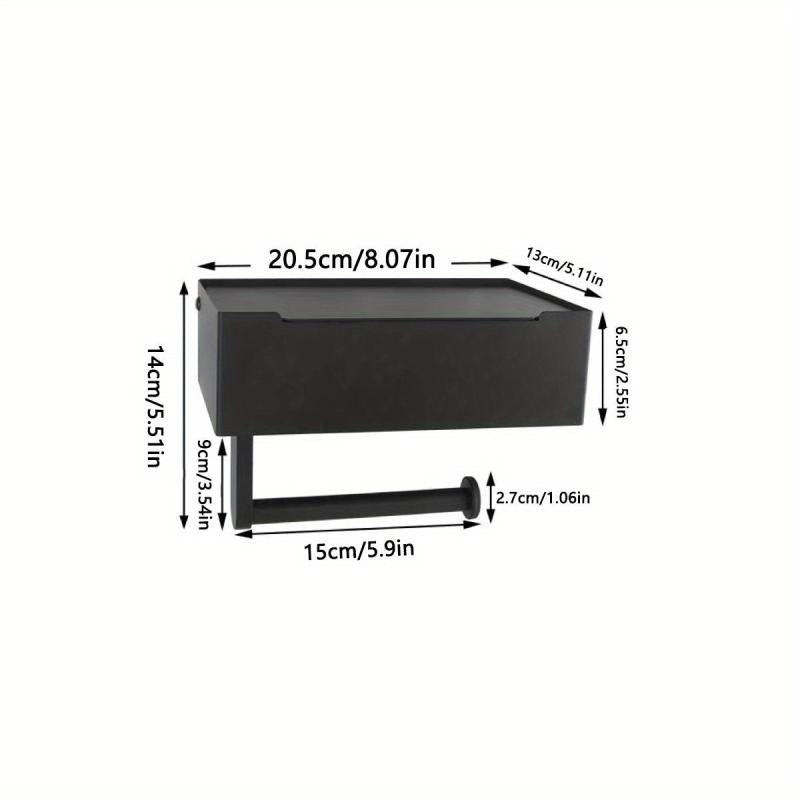 Toilet Paper Holder with Wipes Dispenser Wall Mounted