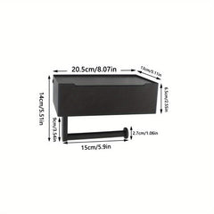 Toilet Paper Holder with Wipes Dispenser Wall Mounted