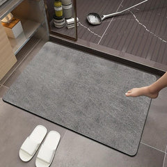 Diatomite Bath Mat Anti Slip Absorbent Quick Drying Soft Rug Bathroom