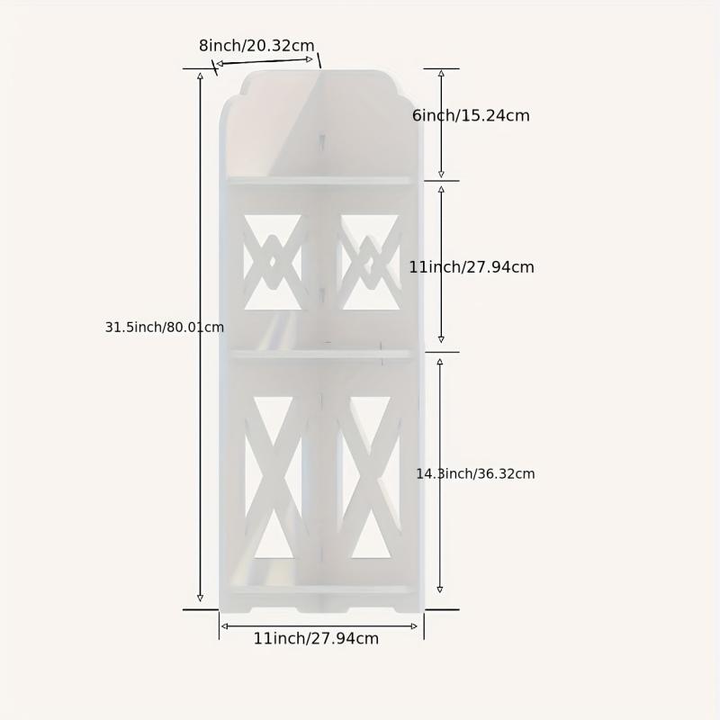 Bathroom Corner Shelves Toilet Paper Holder Stand