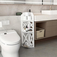 Bathroom Corner Shelves Toilet Paper Holder Stand