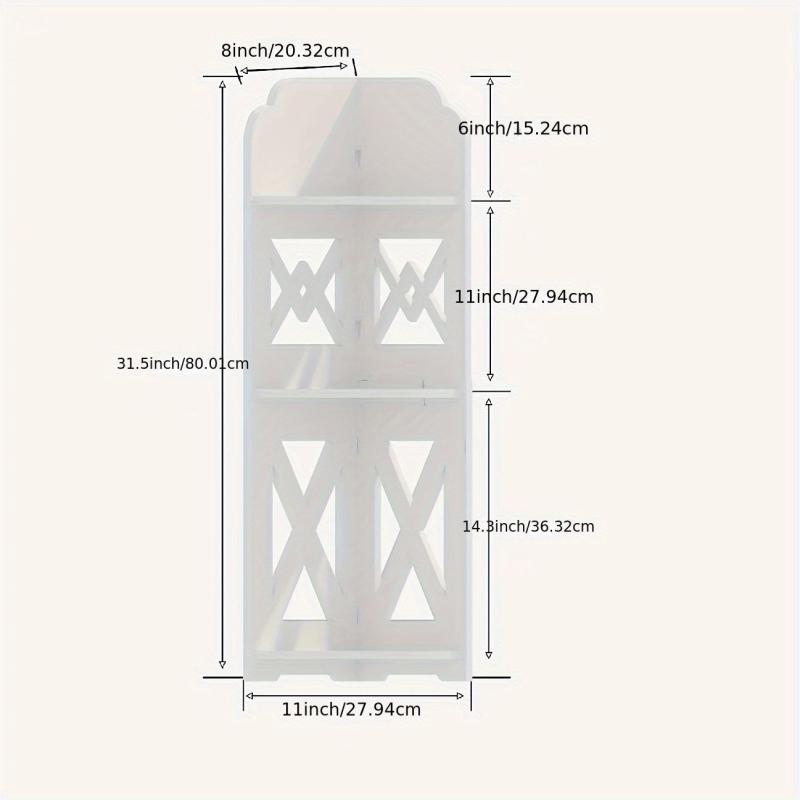 Bathroom Corner Shelves Toilet Paper Holder Stand