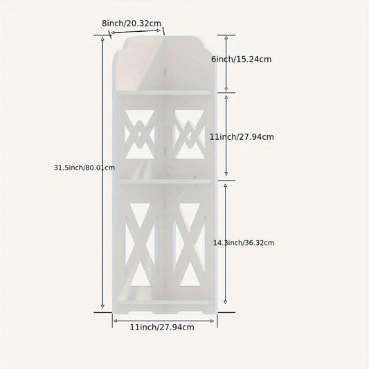 Bathroom Corner Shelves Toilet Paper Holder Stand
