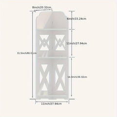 Bathroom Corner Shelves Toilet Paper Holder Stand