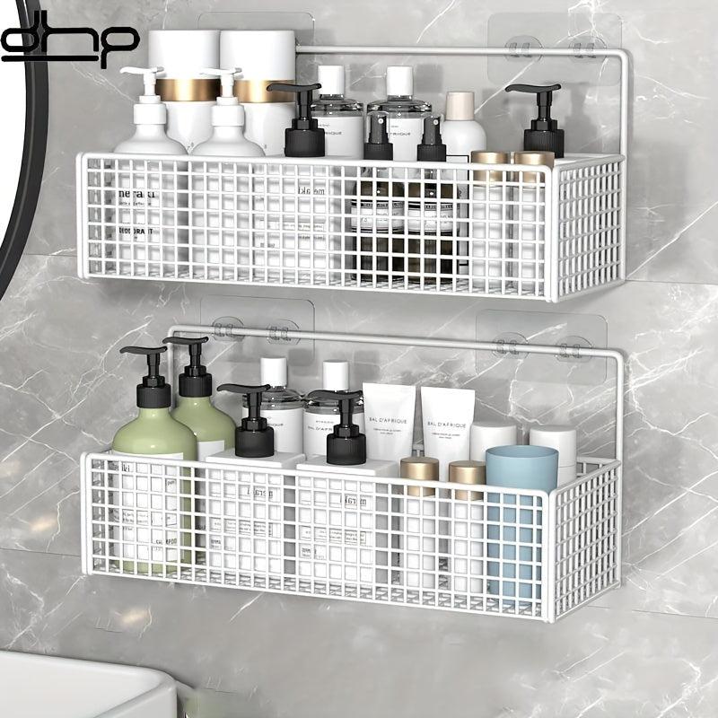 Wall Mounted Bathroom Storage Rack with Basket