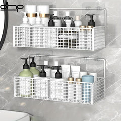 Wall Mounted Bathroom Storage Rack with Basket