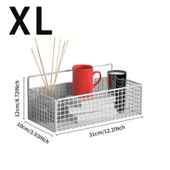 Wall Mounted Bathroom Storage Rack with Basket