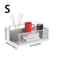 Wall Mounted Bathroom Storage Rack with Basket