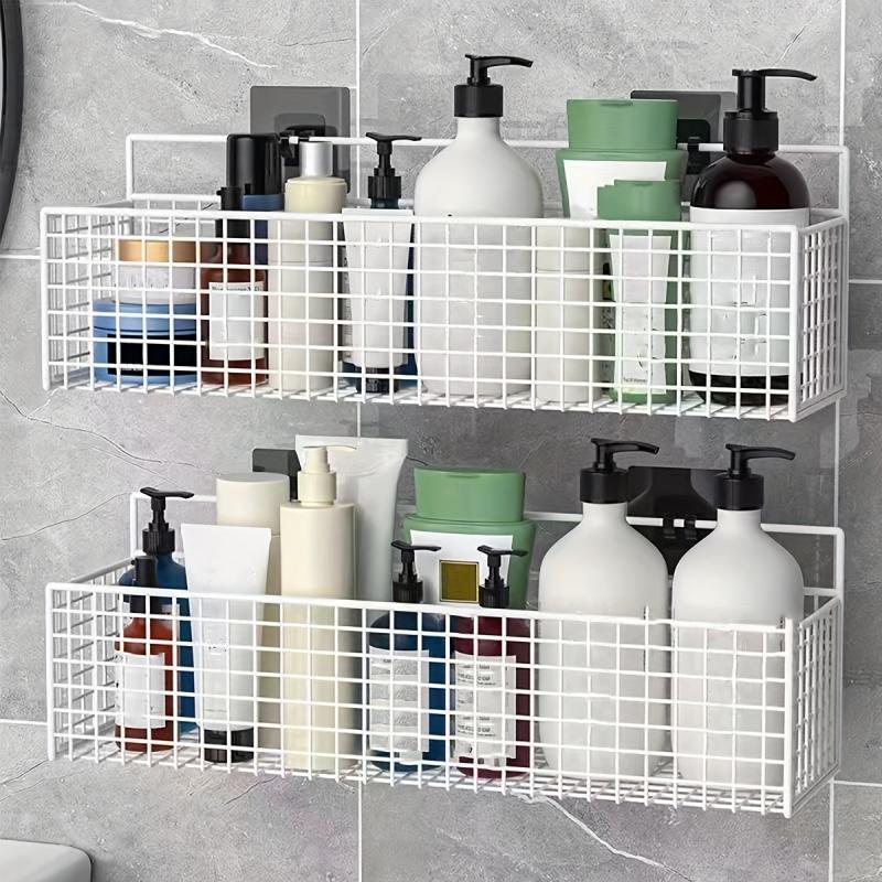 Wall Mounted Bathroom Storage Rack with Basket