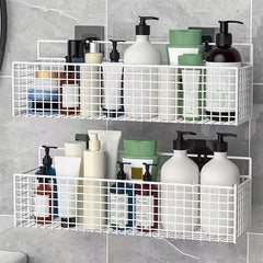 Wall Mounted Bathroom Storage Rack with Basket