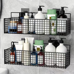 Wall Mounted Bathroom Storage Rack with Basket