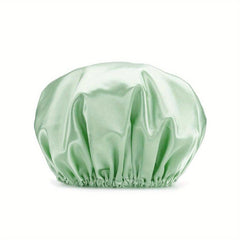 Waterproof Reusable Shower Cap for Women Double Protection Layers