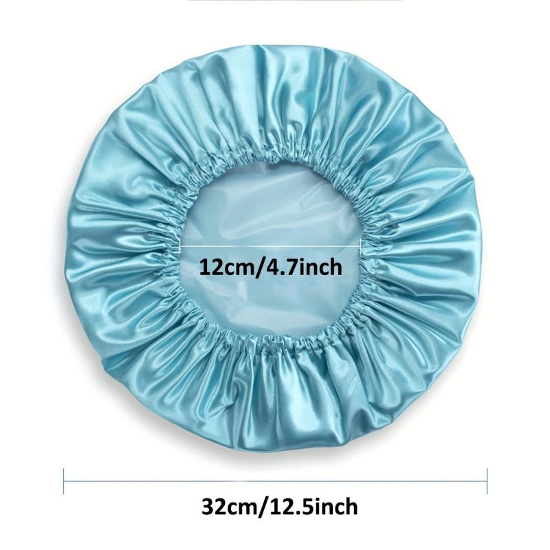 Waterproof Reusable Shower Cap for Women Double Protection Layers