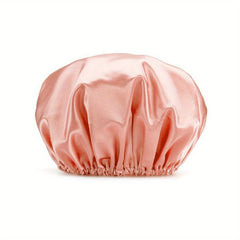 Waterproof Reusable Shower Cap for Women Double Protection Layers