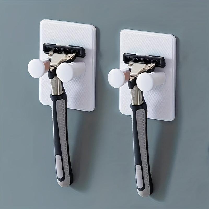 Multifunctional Razor Holder Bathroom Shaver Rack with Shelf