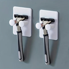 Multifunctional Razor Holder Bathroom Shaver Rack with Shelf
