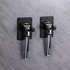 Multifunctional Razor Holder Bathroom Shaver Rack with Shelf