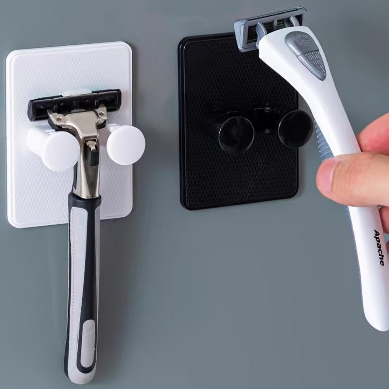 Multifunctional Razor Holder Bathroom Shaver Rack with Shelf