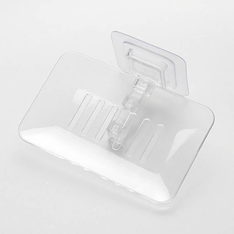 Bathroom Wall Mounted Soap Rack Holder with Drain