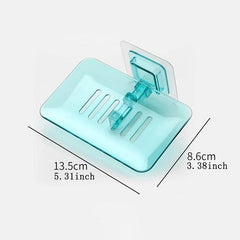 Bathroom Wall Mounted Soap Rack Holder with Drain