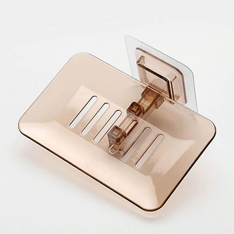 Bathroom Wall Mounted Soap Rack Holder with Drain