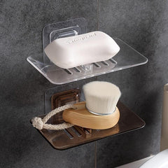 Bathroom Wall Mounted Soap Rack Holder with Drain