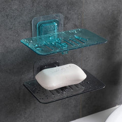 Bathroom Wall Mounted Soap Rack Holder with Drain