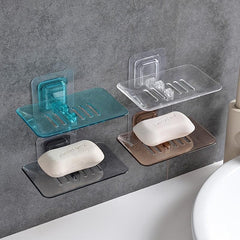 Bathroom Wall Mounted Soap Rack Holder with Drain