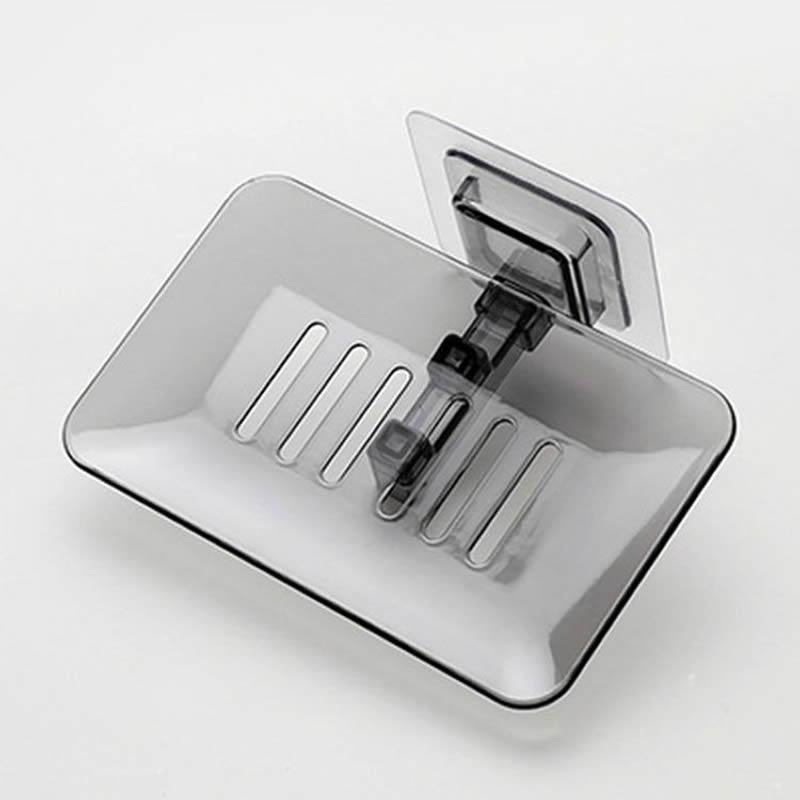 Bathroom Wall Mounted Soap Rack Holder with Drain